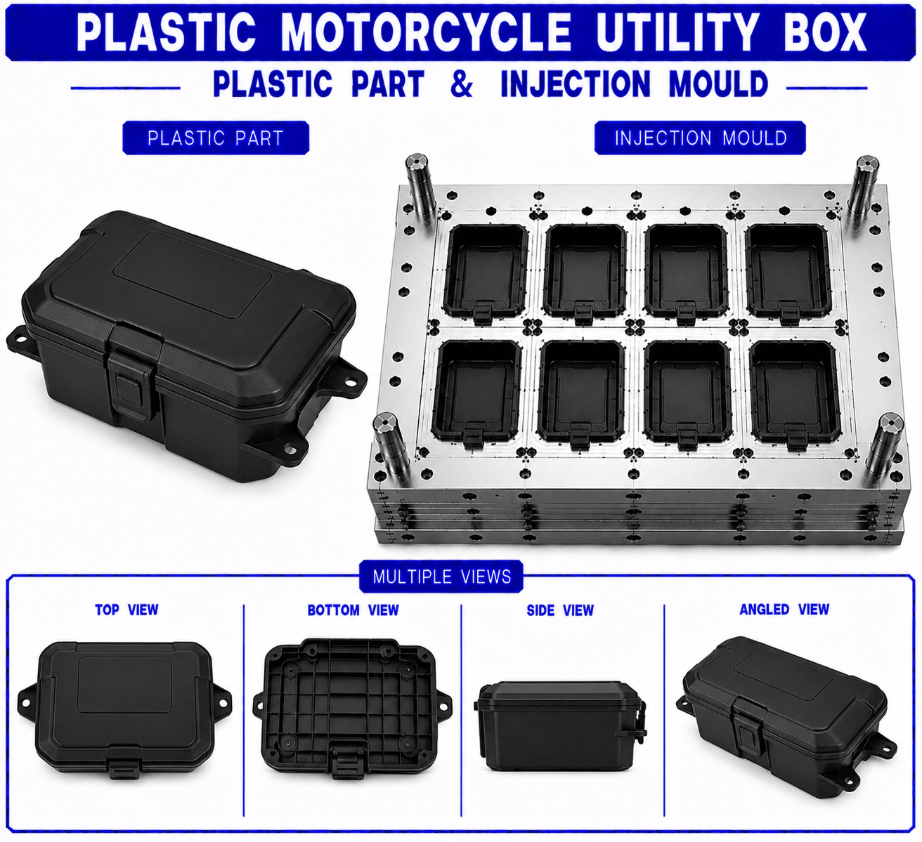 Plastic Motorcycle Utility Box Mould and Moulding Service
